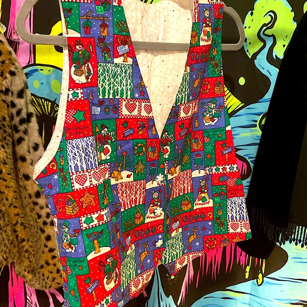 Handmade 90s Christmas vest